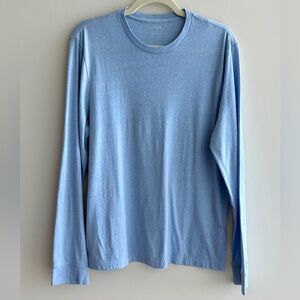 J. Crew Women’s Washed Long Sleeve Sky Blue Tee, Size Medium